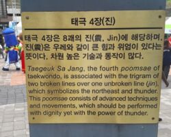 Descriptif du poomsae Taegeuk Sa Jang