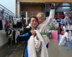 Première compétition et première médaille d'or pour Maël