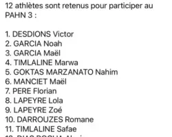 Romane et Maël sélectionnés pour le PAHN 3